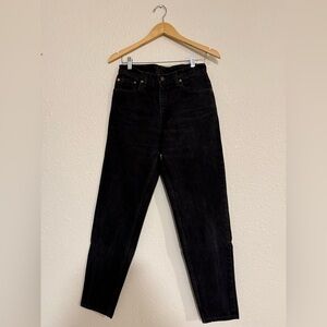 LEVI’S Vintage 550 Relaxed Fit Tapered Leg High Rise Black Jeans Women’s Size 9